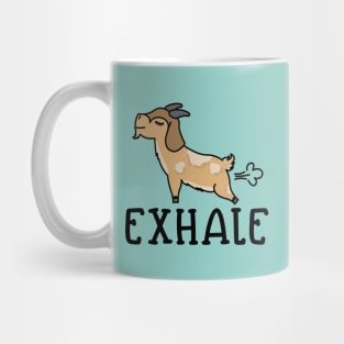 Exhale Gas Goat Yoga Fitness Funny Mug